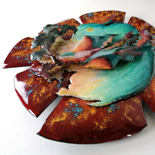 Landscape - Décoration murale en émail 3D sur cuivre. | EMPREINTES Paris - EMPREINTES Paris