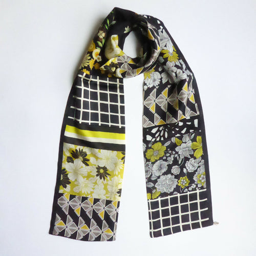 echarpe_soie_graphic_floral_noir_jaune_maya_hochman copie | EMPREINTES Paris - EMPREINTES Paris