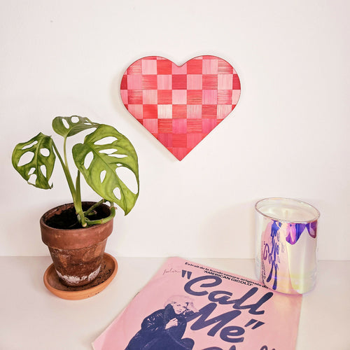 serie_pop_coeur_damiers_rose_rouge_hop_studio | EMPREINTES Paris - EMPREINTES Paris