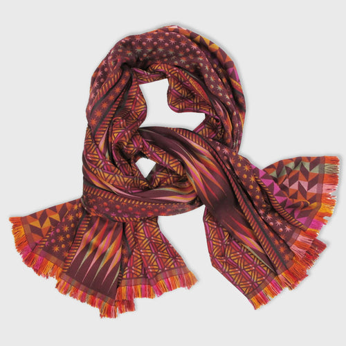 echarpe_maxi_laine_soie_multico_bourgogne_planetarium_sophie_guyot_soieries copie | EMPREINTES Paris - EMPREINTES Paris