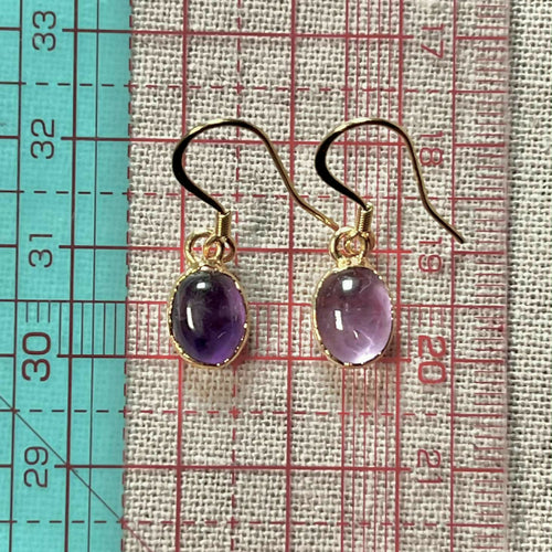 Boucles d'oreilles Améthyste en cuivre doré | EMPREINTES Paris - EMPREINTES Paris