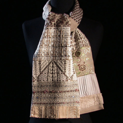 Écharpe hivernale -beige ecru | EMPREINTES Paris - EMPREINTES Paris