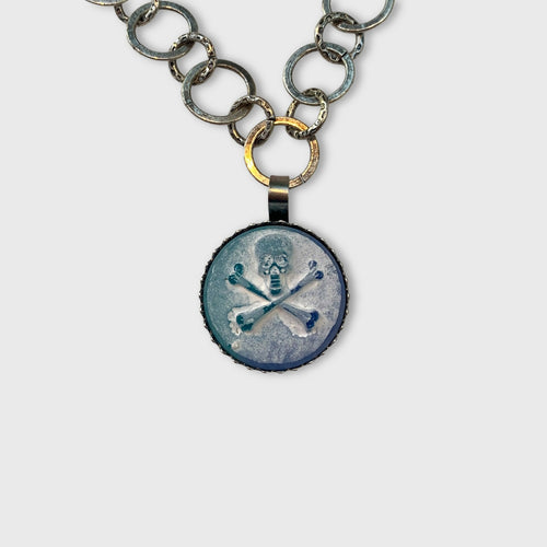 Collier tête de mort bleu turquoise | EMPREINTES Paris - EMPREINTES Paris