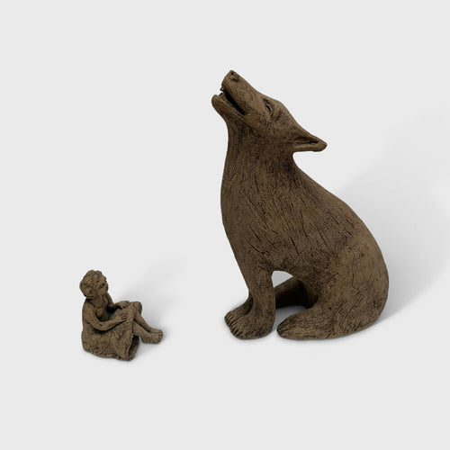 Sculpture Le loup et la fillette | EMPREINTES Paris - EMPREINTES Paris