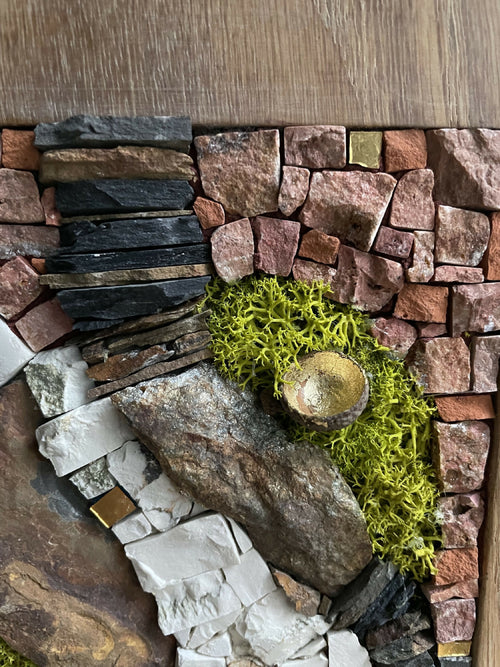 tableau_bois_mosaique_cupules_guislaine_carrier copie | EMPREINTES Paris - EMPREINTES Paris