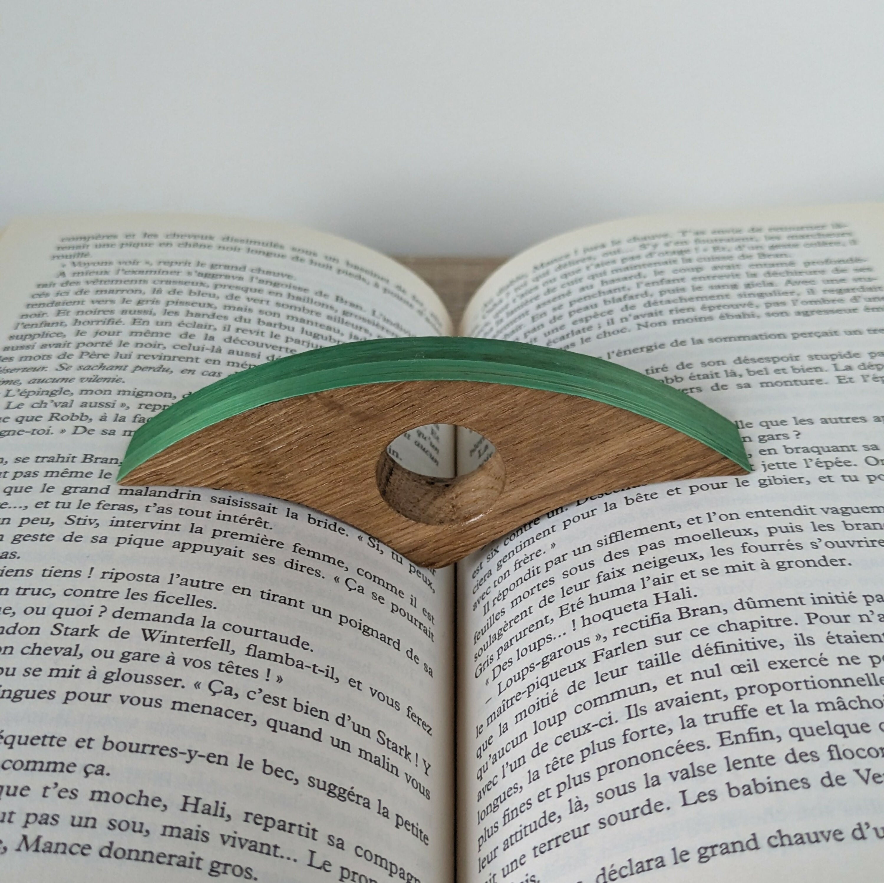 Bague de lecture avec Marqueterie de Paille Verte | EMPREINTES Paris