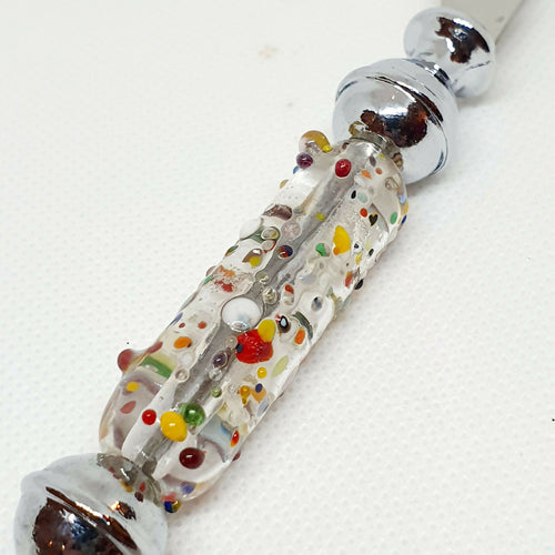 Décapsuleur en verre transparent et éclats multicolores | EMPREINTES Paris - EMPREINTES Paris