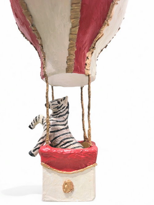 Sculpture montgolfière et son zèbre | EMPREINTES Paris - EMPREINTES Paris