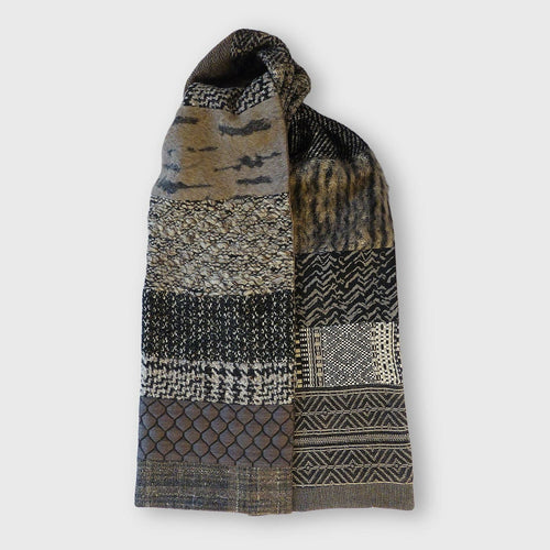 Écharpe hivernale homme-Taupe noir | EMPREINTES Paris - EMPREINTES Paris