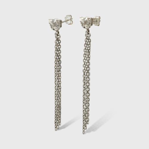 Boucles d’oreilles Galène chaines Argent | EMPREINTES Paris - EMPREINTES Paris