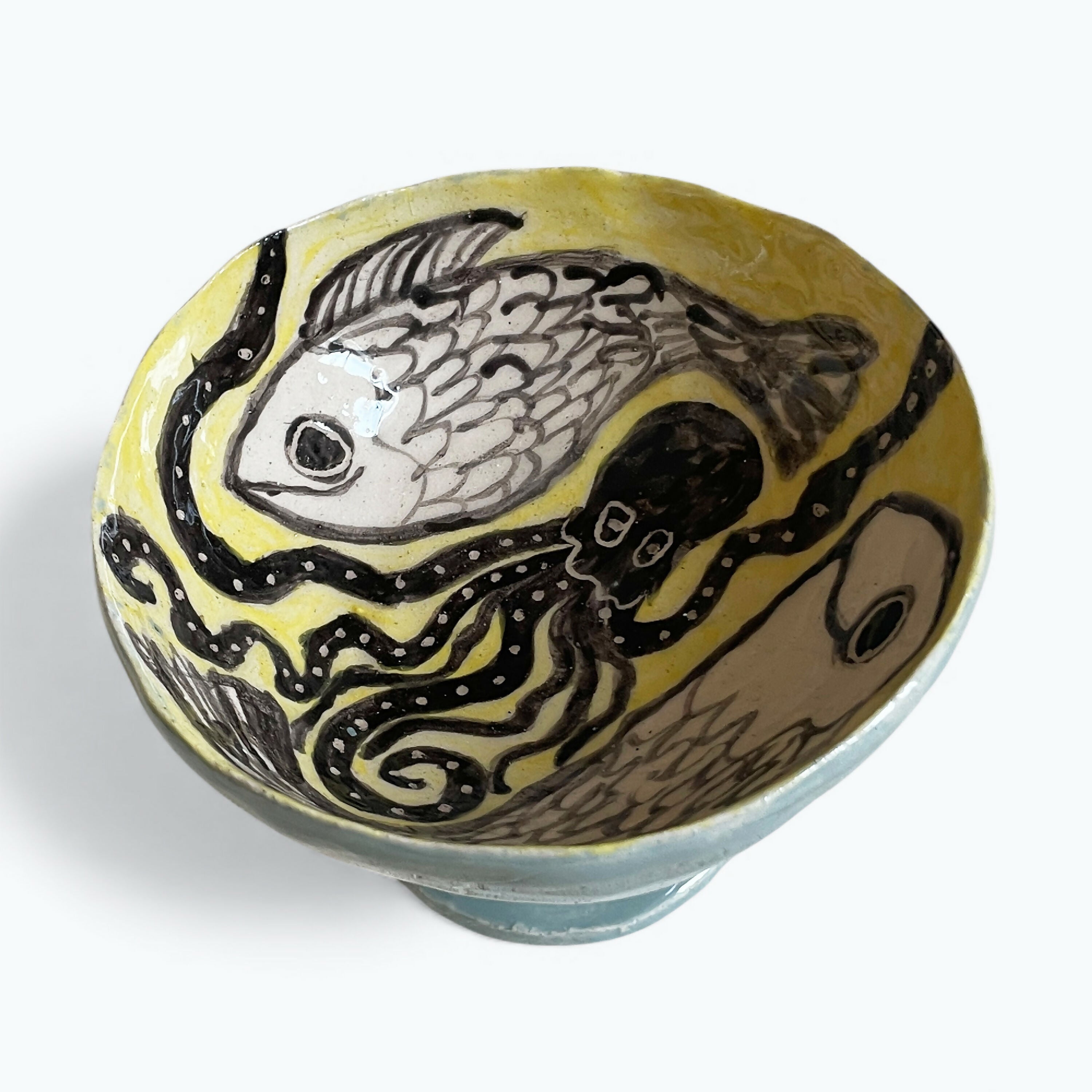 Coupelle avec poulpe et poissons | EMPREINTES Paris