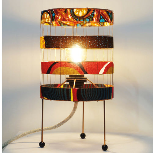 lampe_a_poser_miniwax_diametre_15_cm_brique_bleu_canard_petites_series_entre_illuminees | EMPREINTES Paris - EMPREINTES Paris