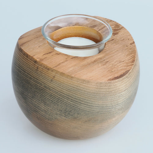 Bougeoir en frêne oxydé à bord naturel | EMPREINTES Paris - EMPREINTES Paris