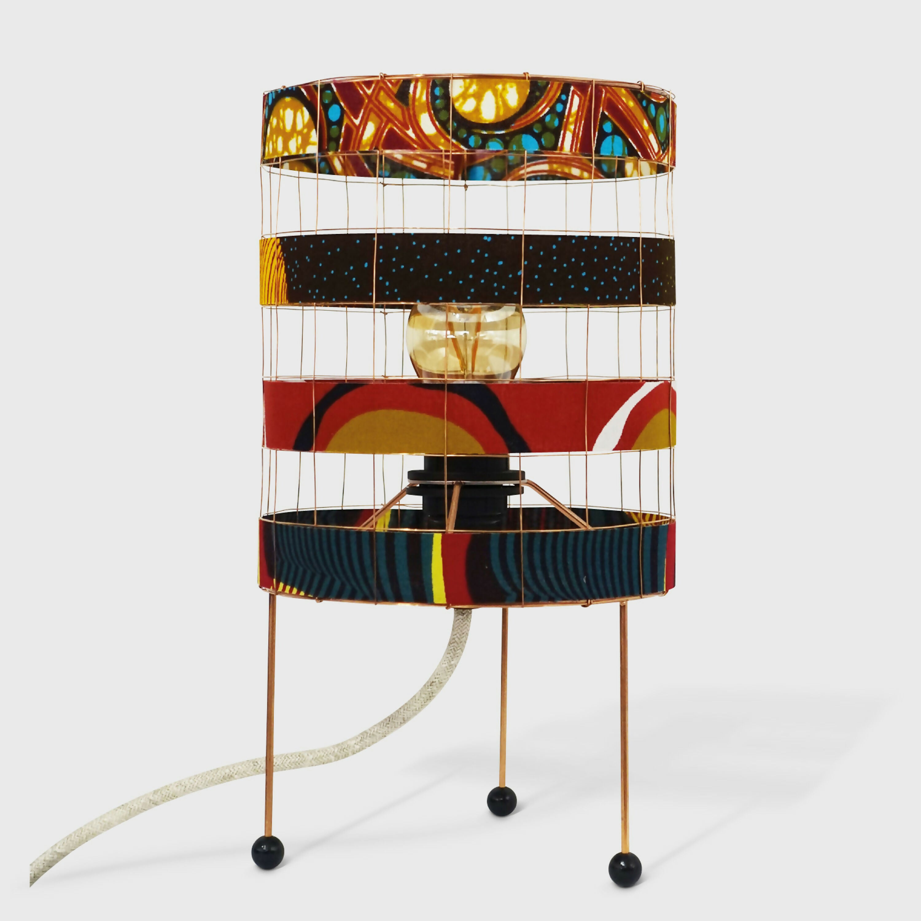 lampe_a_poser_miniwax_diametre_15_cm_brique_bleu_canard_petites_series_entre_illuminees | EMPREINTES Paris