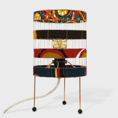 lampe_a_poser_miniwax_diametre_15_cm_brique_bleu_canard_petites_series_entre_illuminees | EMPREINTES Paris - EMPREINTES Paris