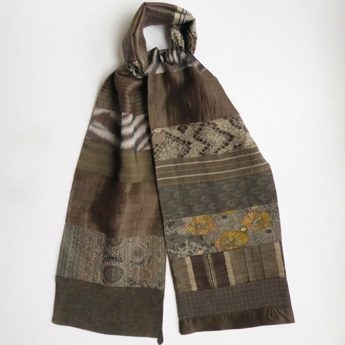 Écharpe intemporelle homme taupe-beige | EMPREINTES Paris - EMPREINTES Paris