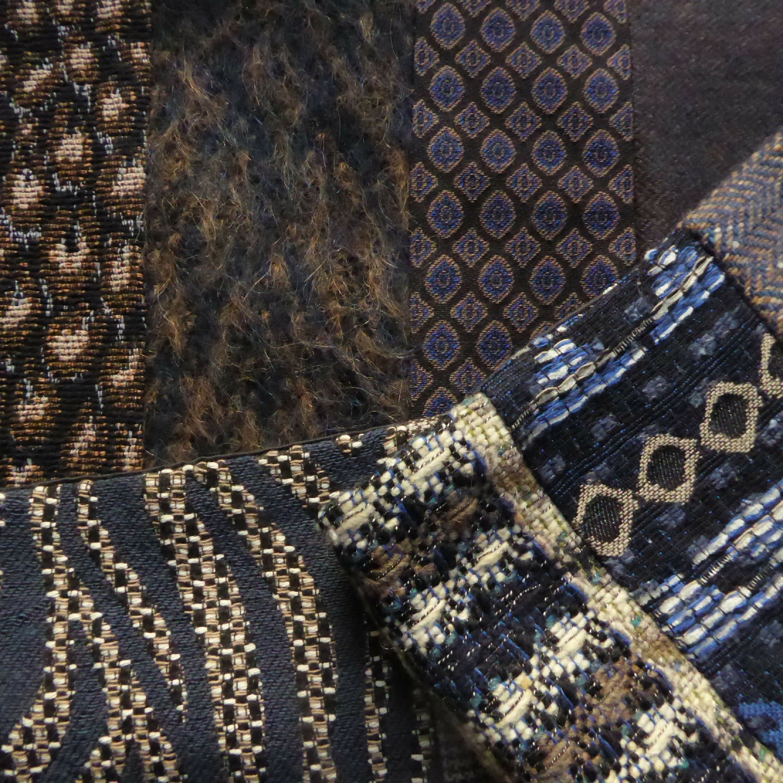 Écharpe hivernale homme- bleu brun taupe | EMPREINTES Paris