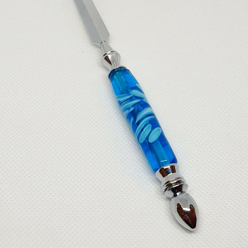 Coupe-papier en verre - Effilé de bleus turquoise | EMPREINTES Paris - EMPREINTES Paris