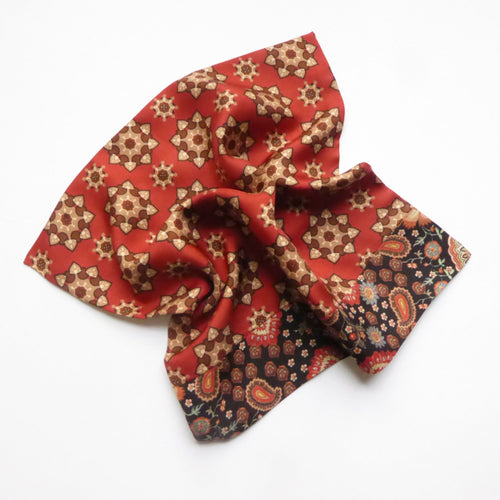 Pochette soie homme - graphic flower cachemire | EMPREINTES Paris - EMPREINTES Paris