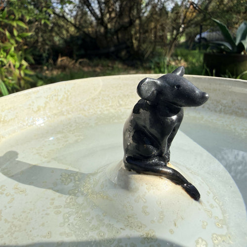 Bol à eau pour chat, petite souris noire | EMPREINTES Paris - EMPREINTES Paris