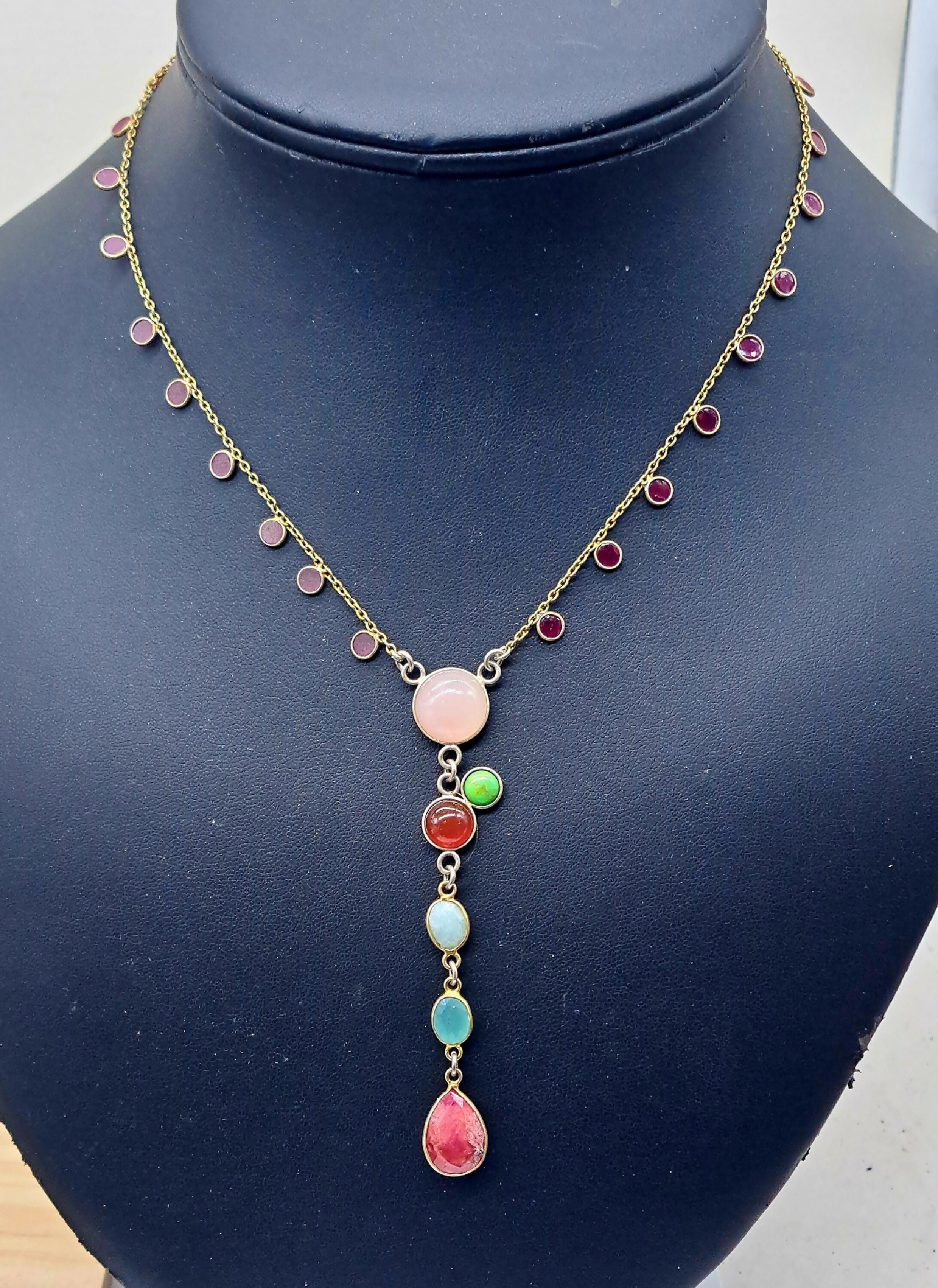 Collier argent rubis quartz rose | EMPREINTES Paris