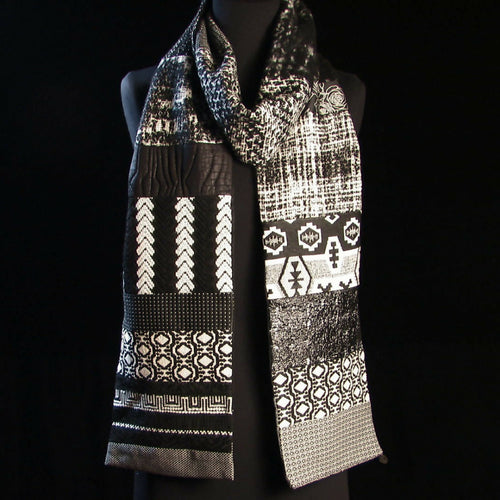 Écharpe hivernale XL black and white | EMPREINTES Paris - EMPREINTES Paris