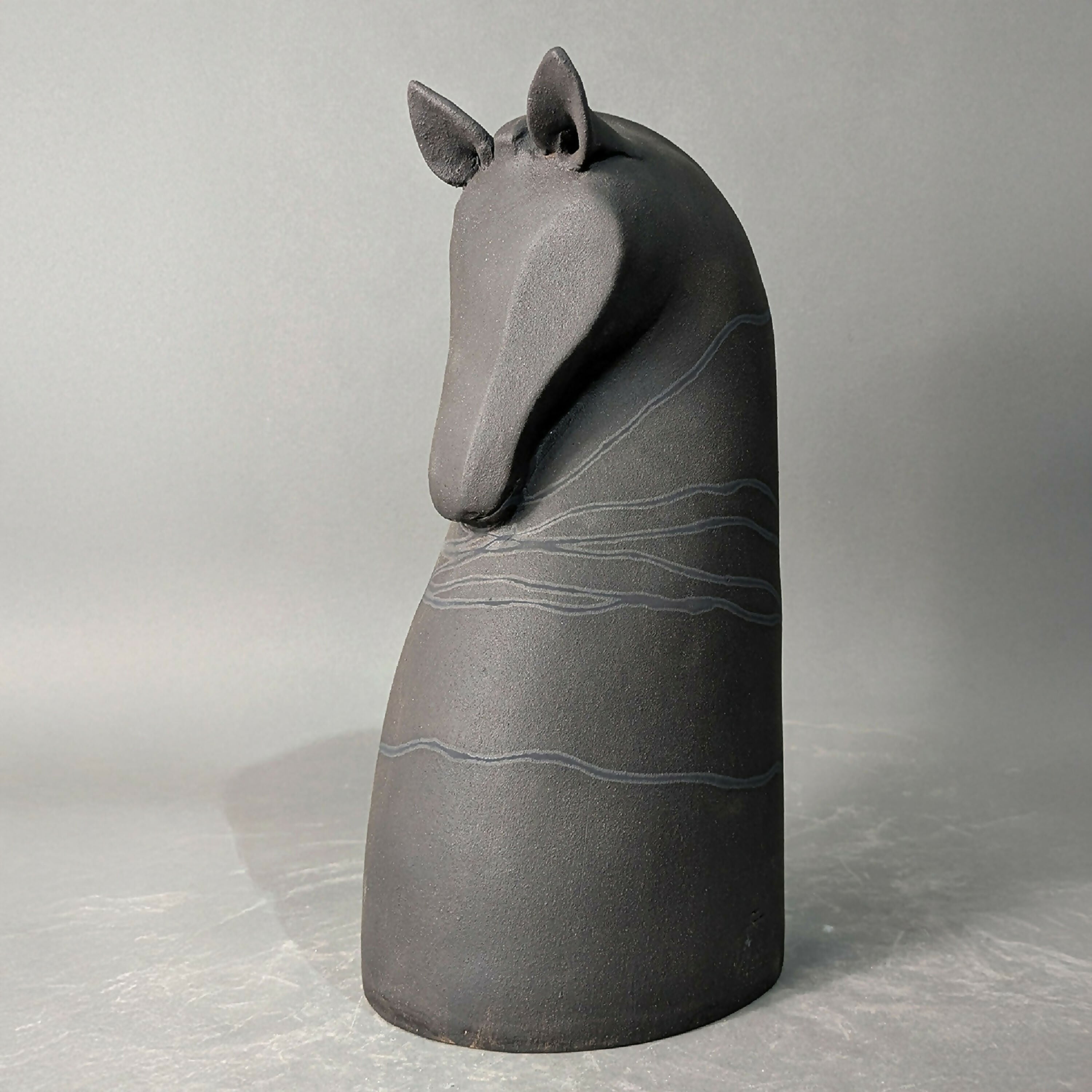 Sculpture Tête Cheval Noir | EMPREINTES Paris