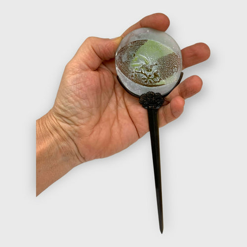 oiseau, vert, feuillage, branche, arbre, nature, romantique, cadeau de bureau, cadeau homme, accessoires bureau, coupe papier, ouvre-lettres | EMPREINTES Paris - EMPREINTES Paris