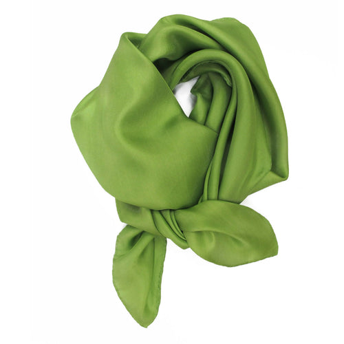 Carré 90 uni twill de soie vert vif | EMPREINTES Paris - EMPREINTES Paris