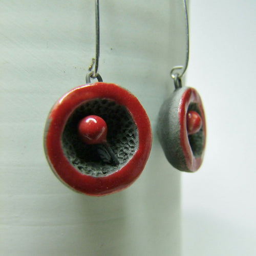 Boucles d'oreilles Miro rouges | EMPREINTES Paris - EMPREINTES Paris