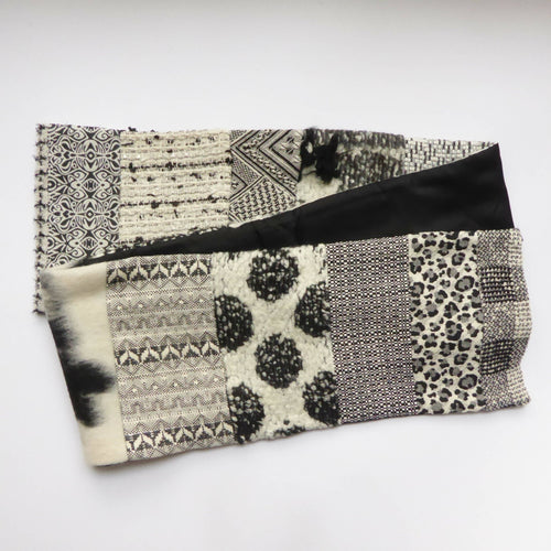 Écharpe hivernale - blanc et noir | EMPREINTES Paris - EMPREINTES Paris