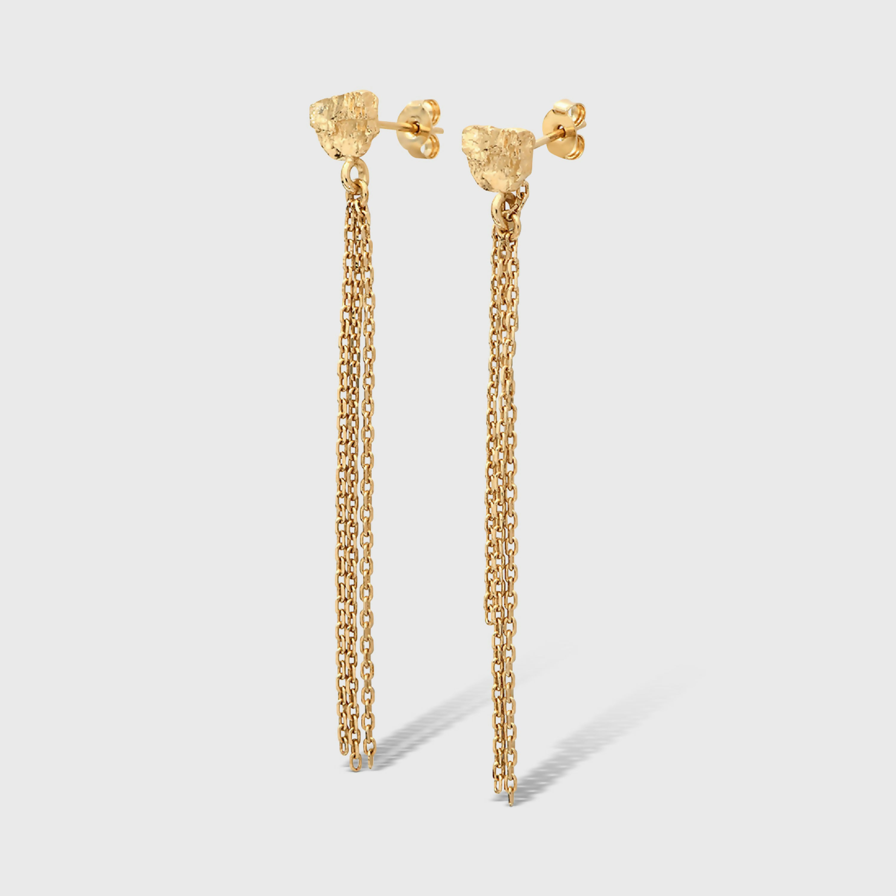 Boucles d’oreilles Galène chaines Or | EMPREINTES Paris