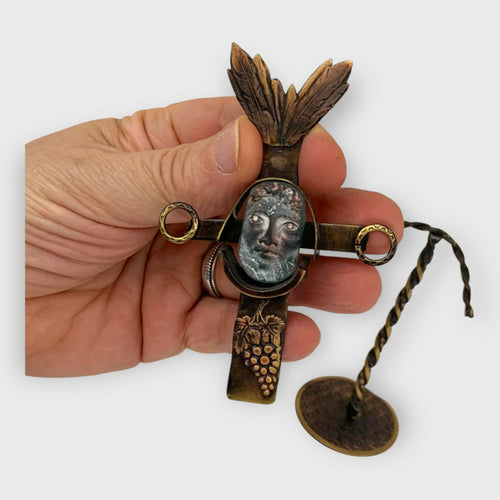 Christus, Christ, religieux, catholique, statue croix, cristal, pâte de verre, symbolique, petite sculpture religieuse | EMPREINTES Paris - EMPREINTES Paris