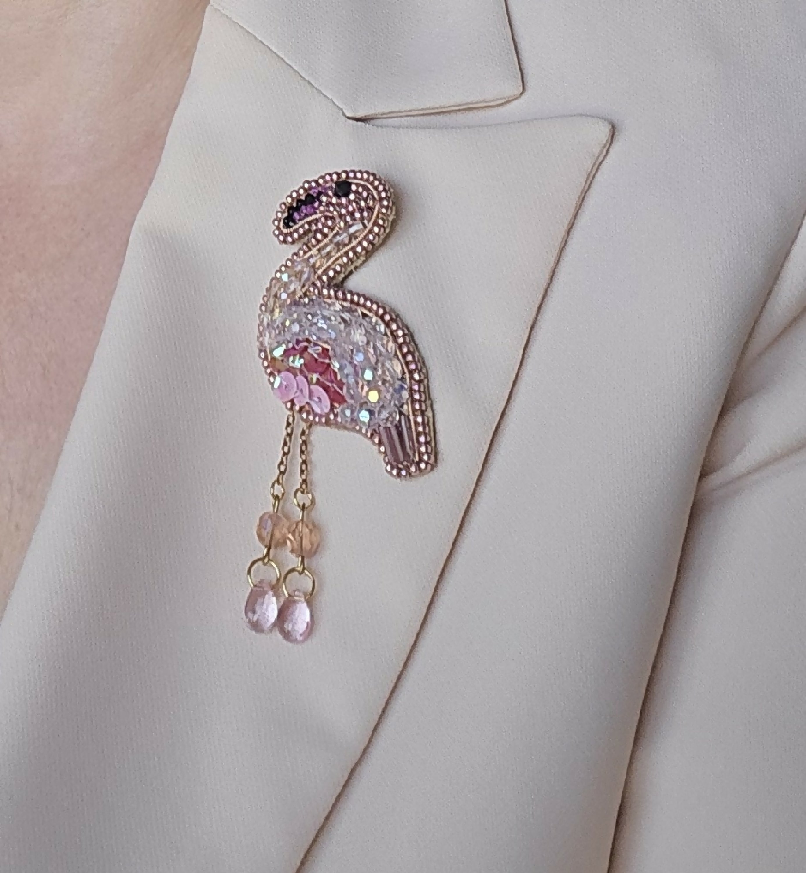 broche_flamant_refractions_en_chaines_rec_bijoux copie | EMPREINTES Paris