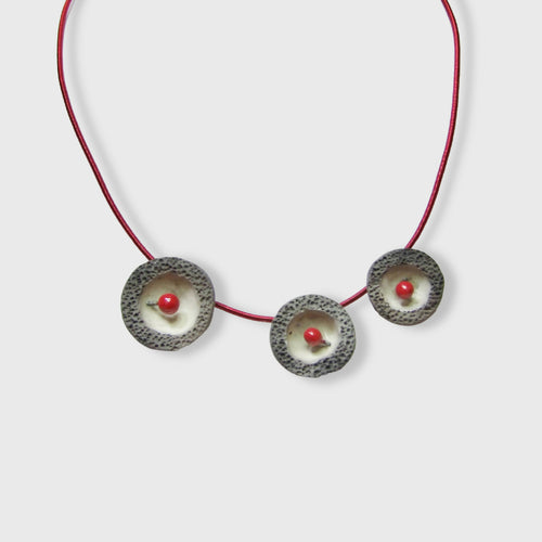 Collier Miro Coupelle rouge | EMPREINTES Paris - EMPREINTES Paris