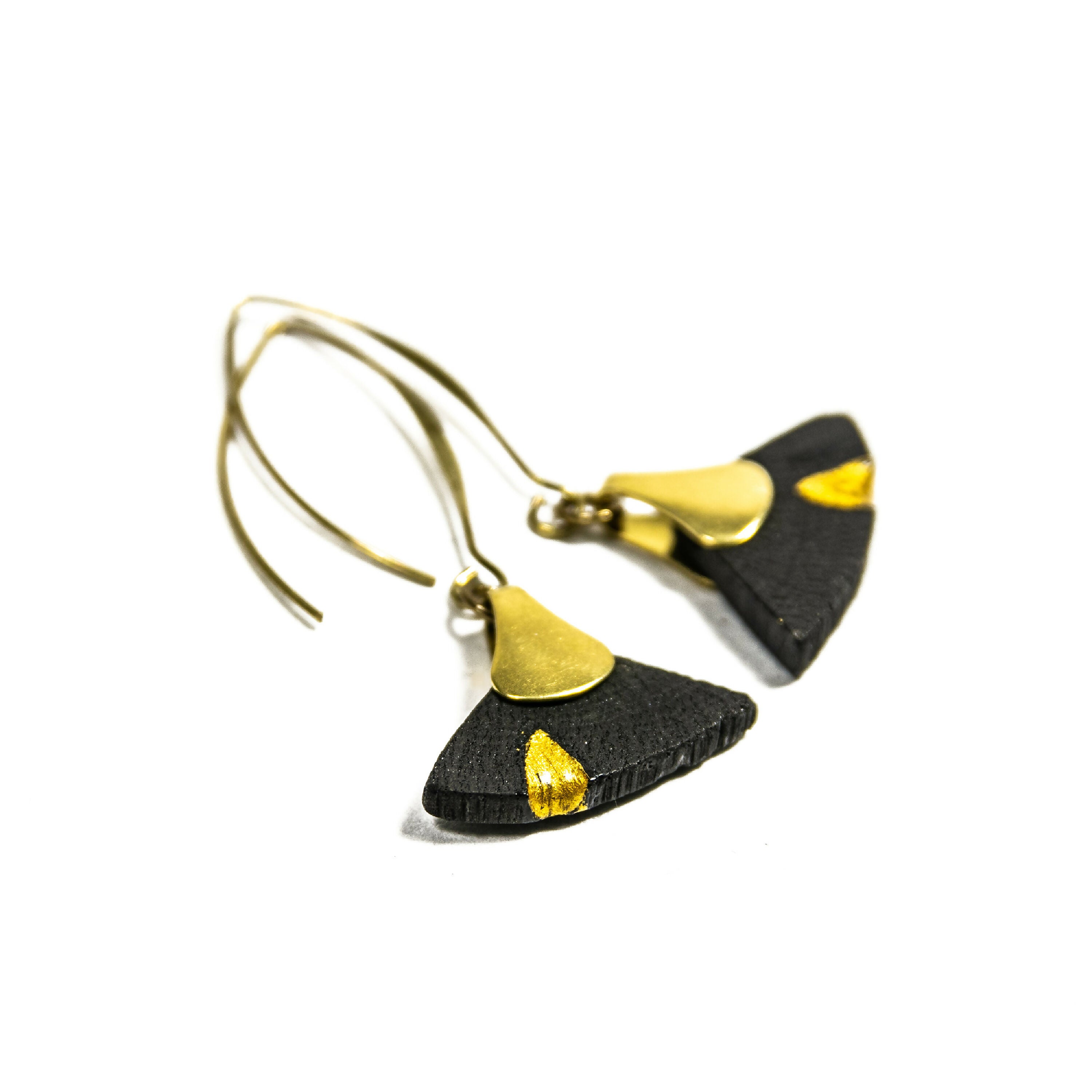 Boucles d’oreilles HIME-MINI-GINKO-KINTSUGI 3 | EMPREINTES Paris