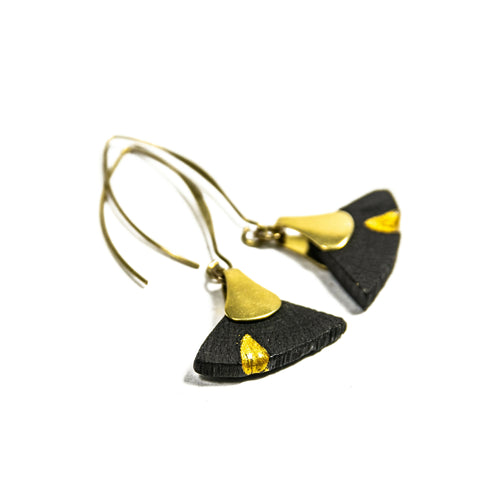 Boucles d’oreilles HIME-MINI-GINKO-KINTSUGI 3 | EMPREINTES Paris - EMPREINTES Paris