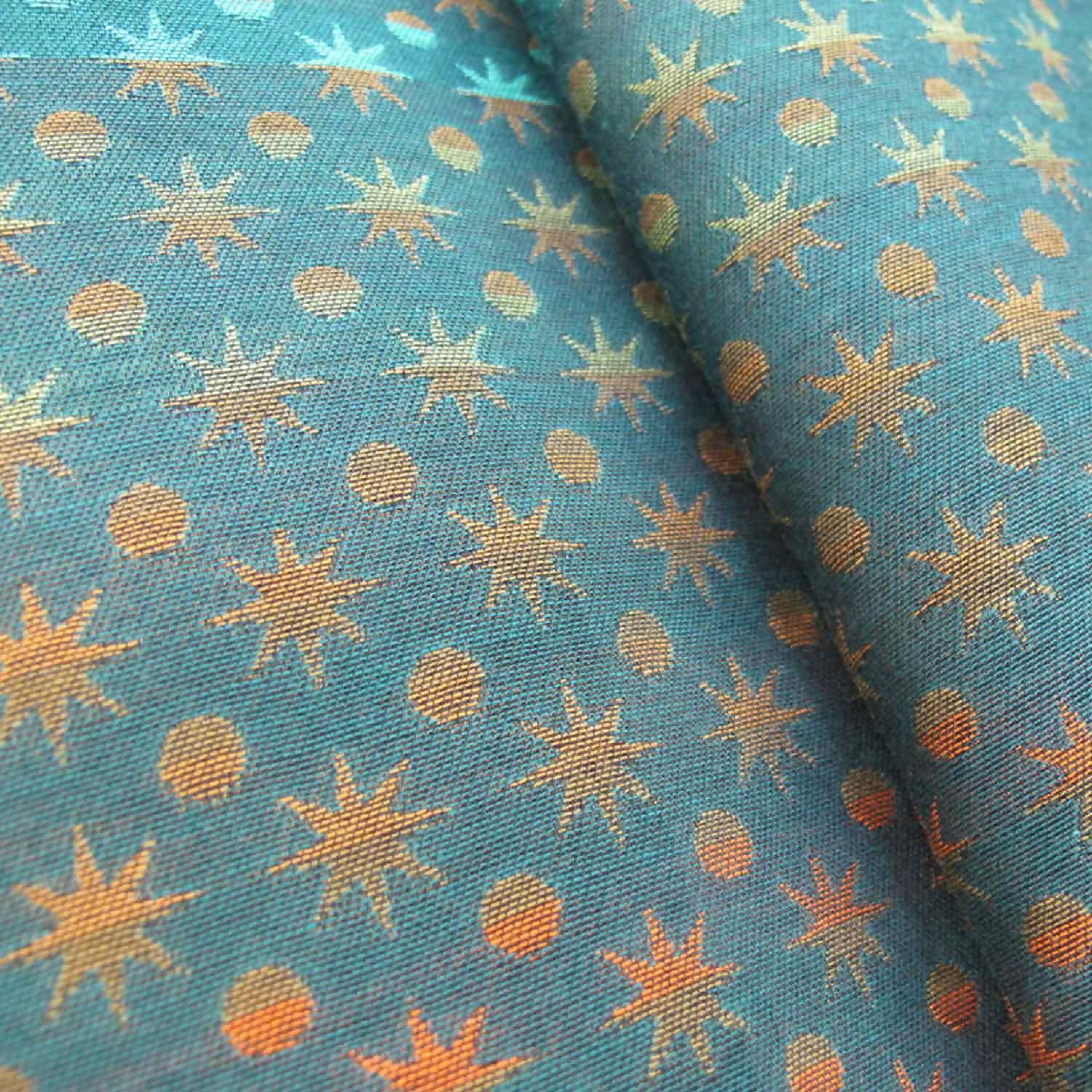 Écharpe étroite coton soie forêt multico étoile | EMPREINTES Paris