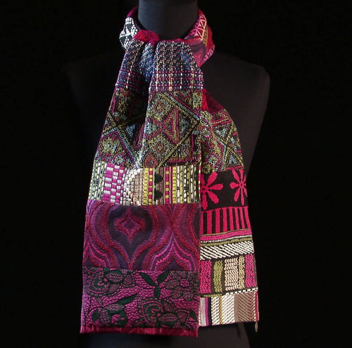 Écharpe hivernale -Multico fuchsia | EMPREINTES Paris - EMPREINTES Paris