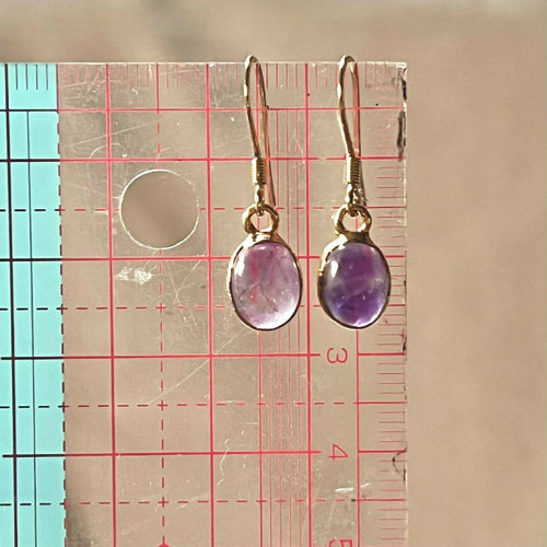 Boucles d'oreilles Améthyste en cuivre doré | EMPREINTES Paris - EMPREINTES Paris