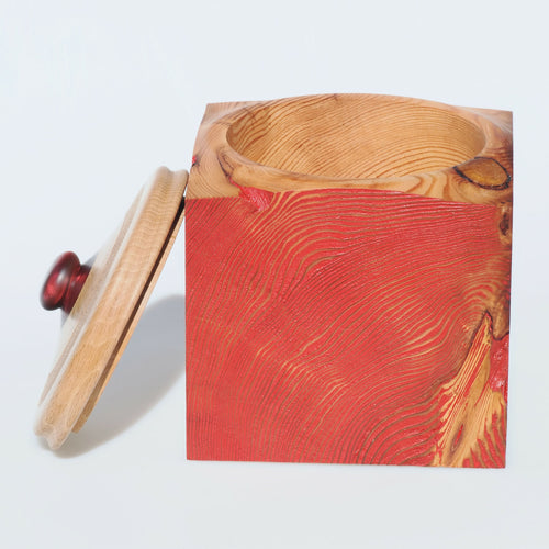 Boîte carrée en mélèze et couvercle en hêtre et résine | EMPREINTES Paris - EMPREINTES Paris