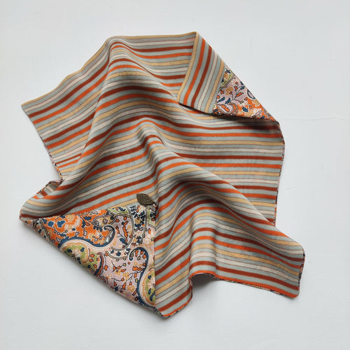 Pochette soie homme - cachemire stripe pastel | EMPREINTES Paris - EMPREINTES Paris