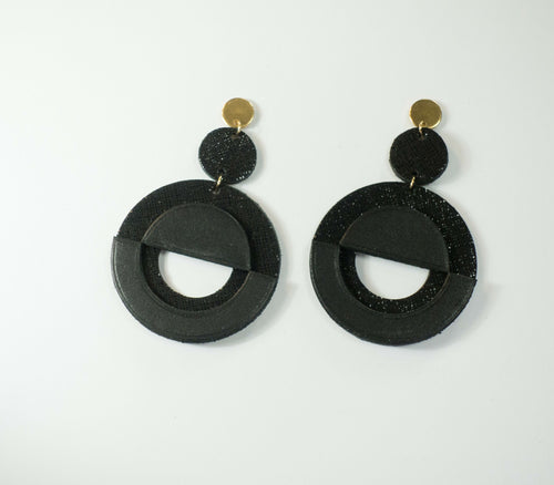 boucles_doreilles_retro_chic_noires_rayees_julie_troncin_maroquinerie copie | EMPREINTES Paris - EMPREINTES Paris