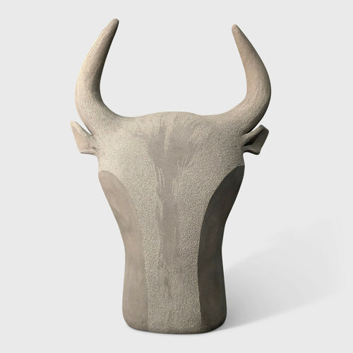 Sculpture Tête Taureau Gris | EMPREINTES Paris - EMPREINTES Paris