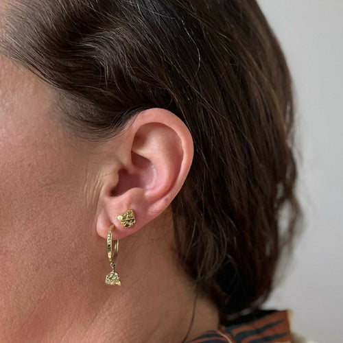 Boucles d'oreilles puces Galène Or | EMPREINTES Paris - EMPREINTES Paris