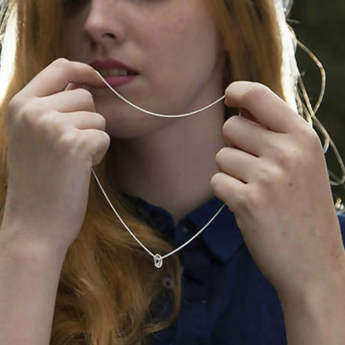 Collier minimaliste en argent massif, motif rondin de bois | EMPREINTES Paris - EMPREINTES Paris