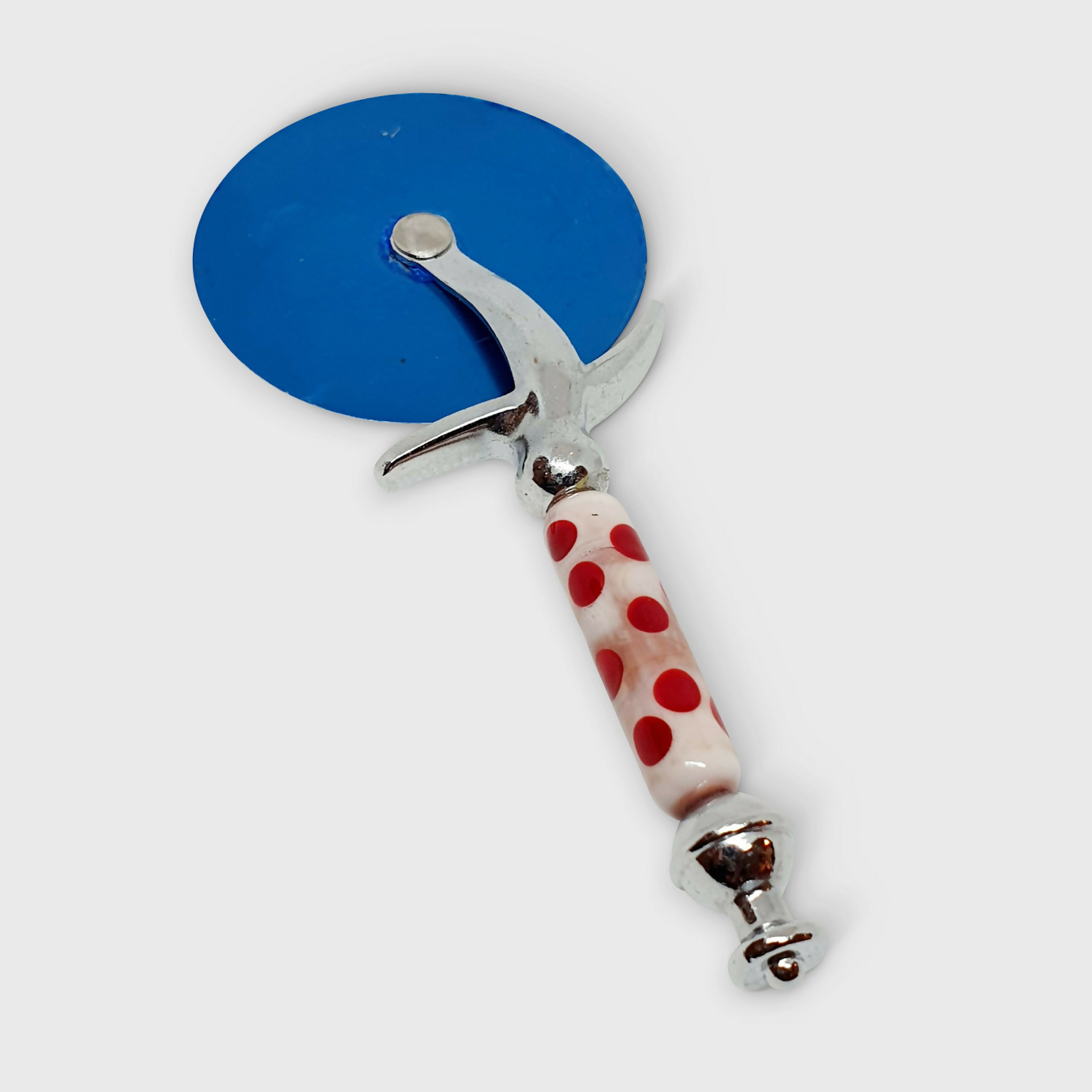 Roulette coupante en verre rose violacé et rouge - A Pois | EMPREINTES Paris