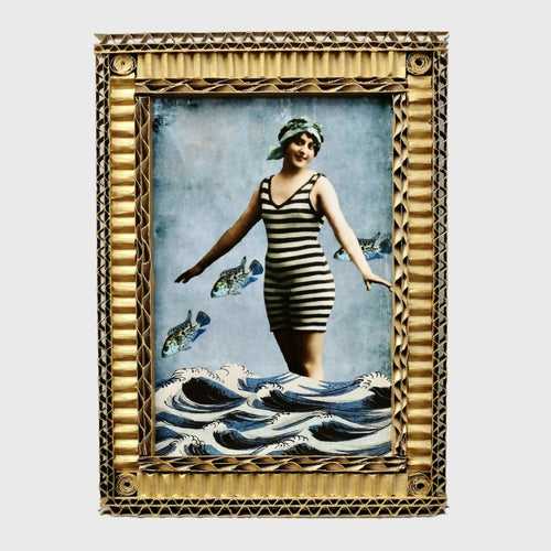 Cadre- Carte-postale Le bain de mer | EMPREINTES Paris - EMPREINTES Paris