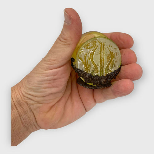 porte carte jaune grues du Japon cadeau noel homme symbole de paix | EMPREINTES Paris - EMPREINTES Paris