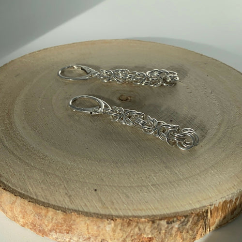 Boucles d’oreilles Byzance en argent massif – Maille byzantine artisanale | EMPREINTES Paris - EMPREINTES Paris